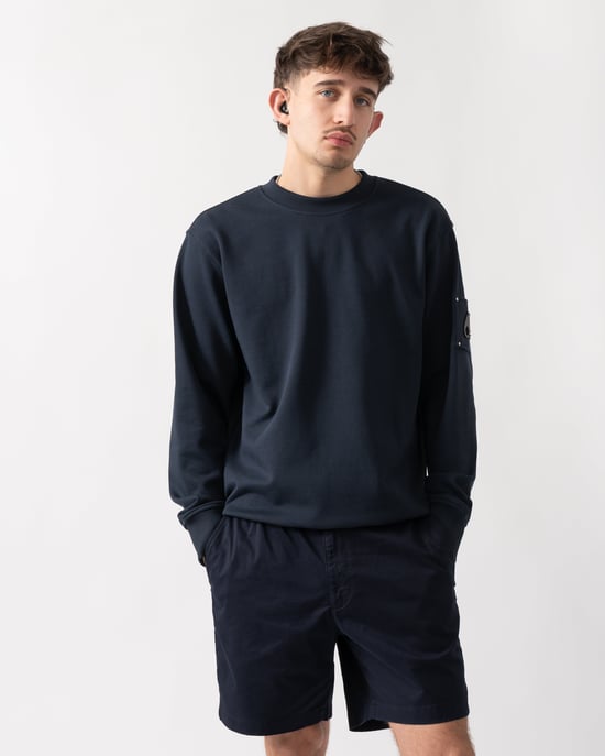 Hartsfield Crew Neck Sweatshirt in Dark Blue - Image 1