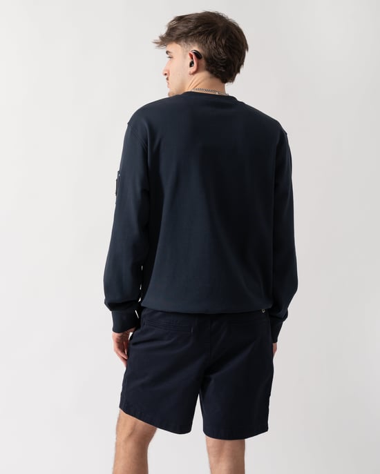 Hartsfield Crew Neck Sweatshirt in Dark Blue - Image 2