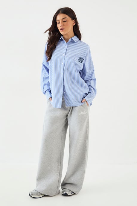 DSGN Studio Oversized Cotton Poplin Stripe Shirt - Image 3