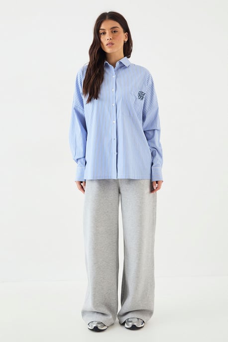 DSGN Studio Oversized Cotton Poplin Stripe Shirt - Image 5