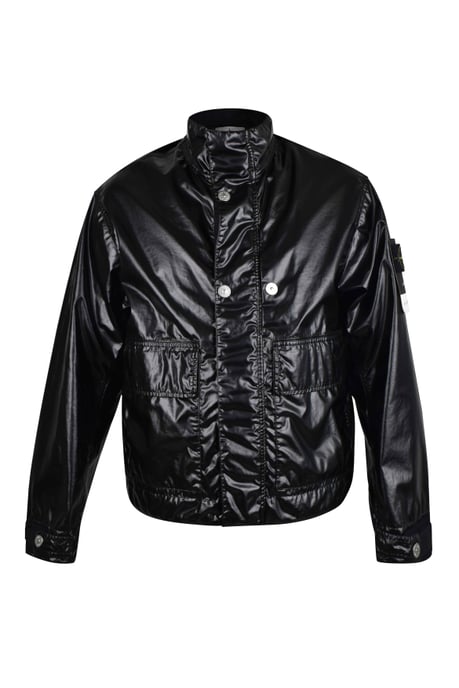 Stone Island Mussola Gommata Jas Zwart - Image 1