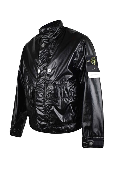 Stone Island Mussola Gommata Jas Zwart - Image 4
