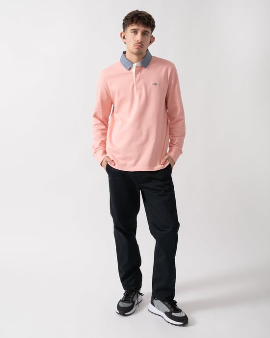 Regular Fit Rugger in Pink - Image 3