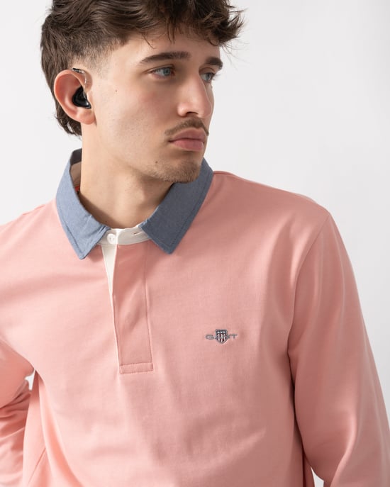 Regular Fit Rugger in Pink - Image 4