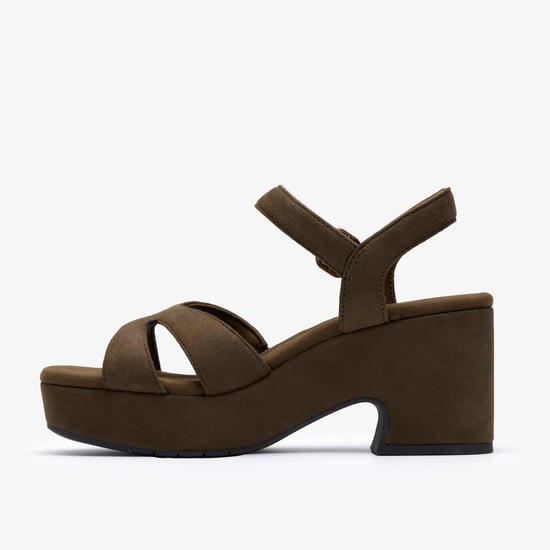 Nerisa Twist Dark Olive Sandals - Image 2