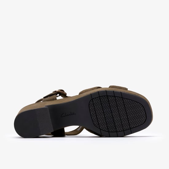 Nerisa Twist Dark Olive Sandals - Image 3