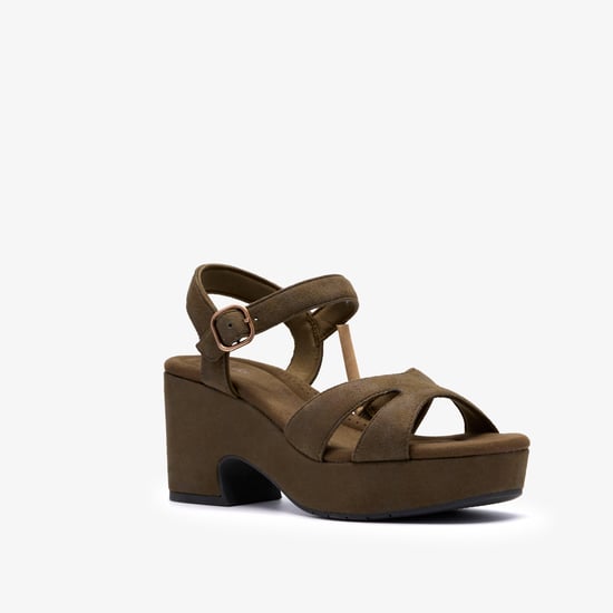 Nerisa Twist Dark Olive Sandals - Image 4