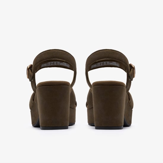 Nerisa Twist Dark Olive Sandals - Image 5