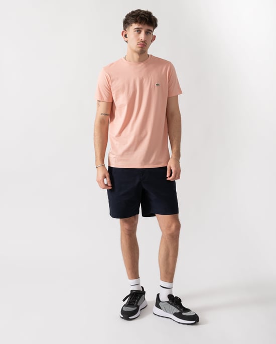 Crew Neck T-Shirt in Coral - Image 1