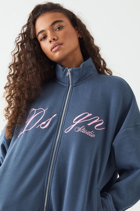 DSGN Studio Script Funnel Neck Straight Leg Tracksuit - Image 4