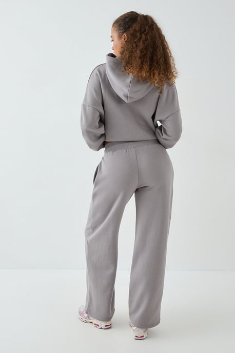 DSGN Studio Deep Hem Boxy Crop Zip Through Hooded Tracksuit - Image 2