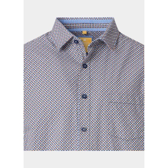 Redmond Overhemd korte mouw heren slub print casual 251445990/210 - Image 3