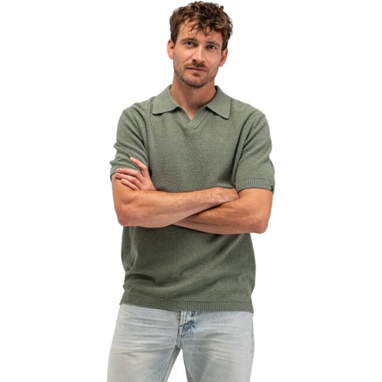 Butcher of Blue Boucle knit polo jade green - Image 1