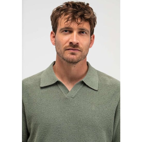Butcher of Blue Boucle knit polo jade green - Image 5