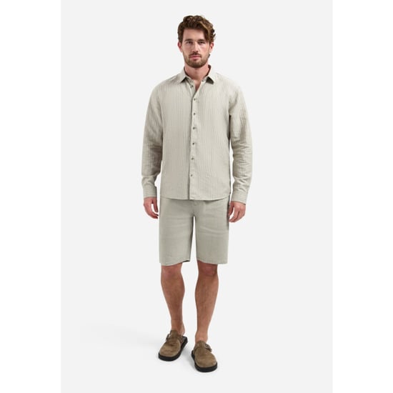 No Excess Short chino with linen taupe - Image 4