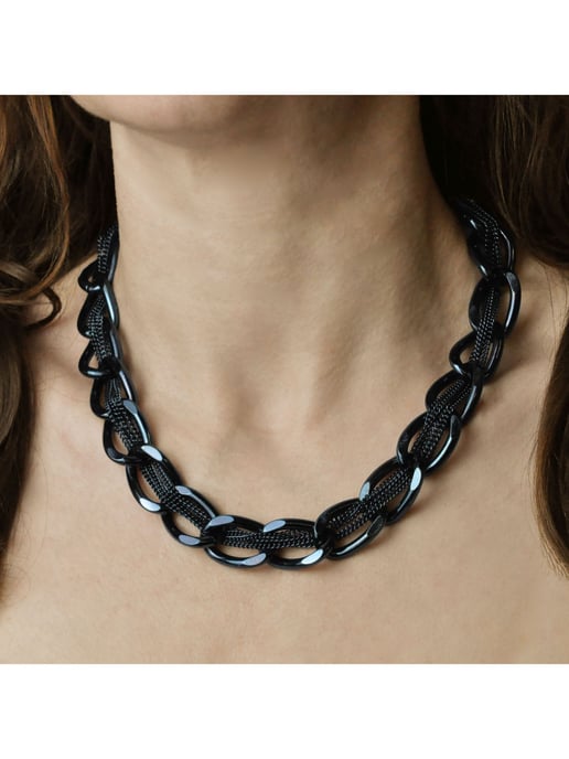 Steuer Modeschmuck Chain Black metal link chain - Image 5