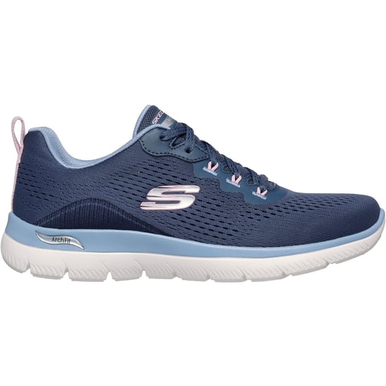 Skechers Arch Fit Summits Polyester Dames Sneakers Navy/Lichtblauw - Image 2
