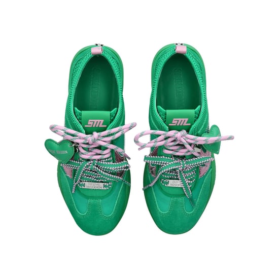 Suede Biscotti Green Sneakers - Image 2