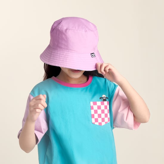 Balkhi Kids Shaun the Sheep Bucket Hat - Spearmint/Woolly Checkerboard - Image 3