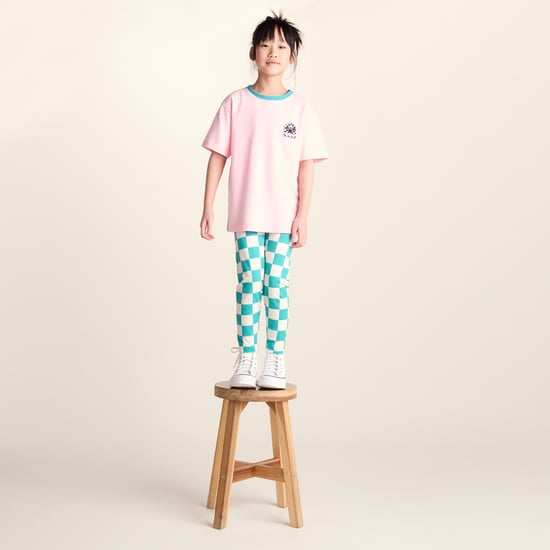 Harri Kids Shaun the Sheep Legging - Spearmint Woolly Checkerboard - Image 4