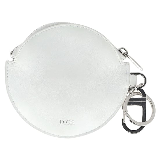 Dior x Daniel Arsham Basketball Zip Coin Case in White Leather - Image 1