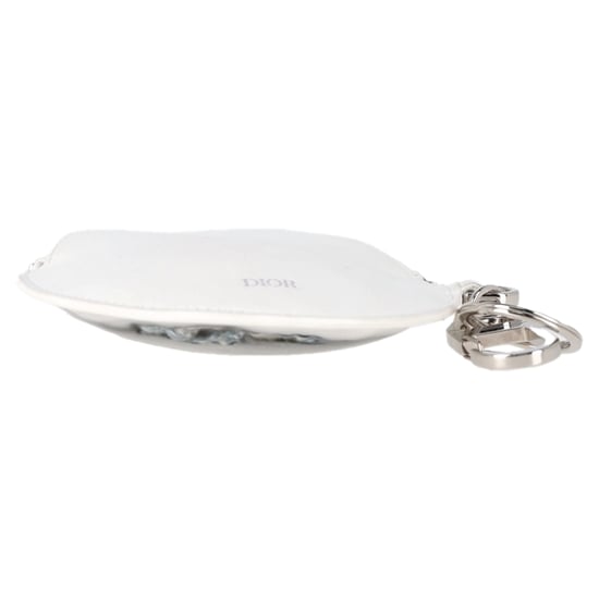 Dior x Daniel Arsham Basketball Zip Coin Case in White Leather - Image 2