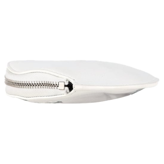 Dior x Daniel Arsham Basketball Zip Coin Case in White Leather - Image 3