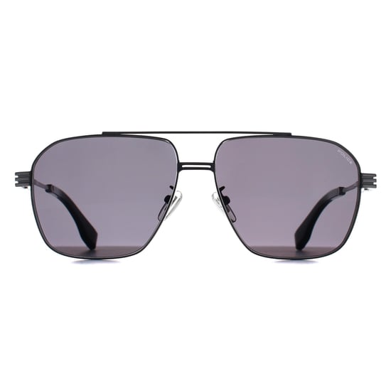 Police Aviator Mens Shiny Ruthenium Smoke Grey SPLQ91 Mercury 1 - Image 2