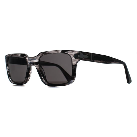 Persol Rectangle Mens Striped Black & Grey Dark Grey PO3272S - Image 3