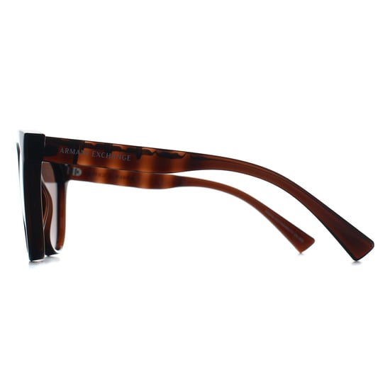 Armani Exchange Cat Eye Womens Shiny Transparent Brown Dark Brown AX4148SU - Image 4