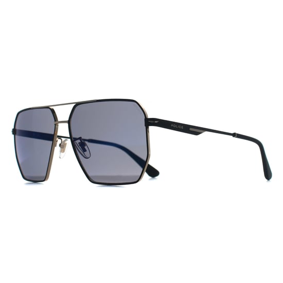 Police Rectangle Mens Shiny Rose Gold Smoke Blue Mirror SPLL79 Champ Lite 2 - Image 3