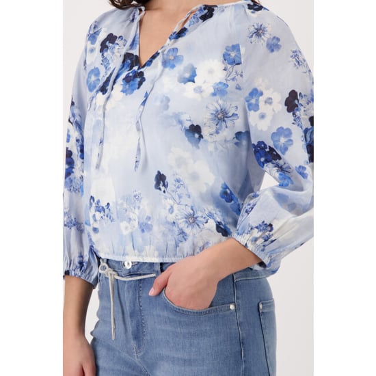 Monari  blouse with floral pattern 410780 723 sea side pattern - Image 4