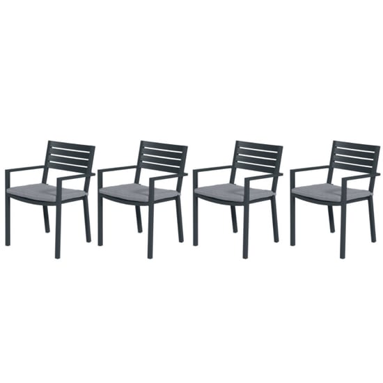 Garden Impressions Oklahoma tuinstoelen set van 4 carbon black - Image 1
