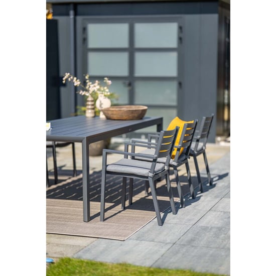 Garden Impressions Oklahoma tuinstoelen set van 4 carbon black - Image 4