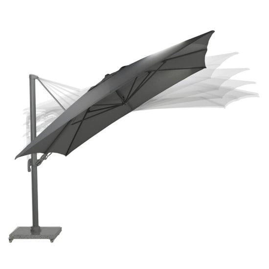 Garden Impressions Hawaii big pole parasol 350x350 cm arctic grey donker - Image 2