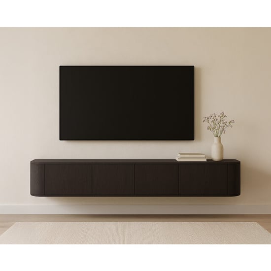 Livingfurn tv-meubel novero espresso zwevend 35x220x33cm - Image 6