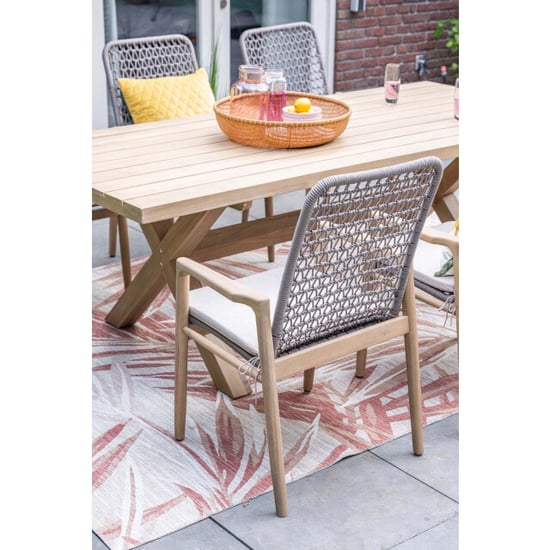 Garden Impressions Skala tuinstoelen set van 4 acacia / rope - Image 3