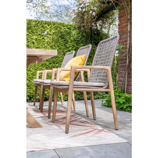 Garden Impressions Skala tuinstoelen set van 4 acacia / rope - Image 4