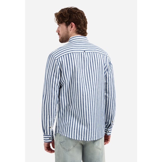 No Excess Shirt vertical big stripe with linen dessin - Image 6