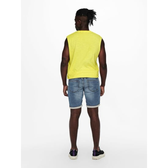 Only & Sons Onsply life blue shorts pk 8584 noo blue denim - Image 4