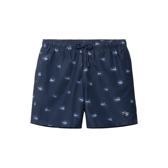 Shiwi Heren zwemshort mike 7" vis print donkerblauw - Image 1