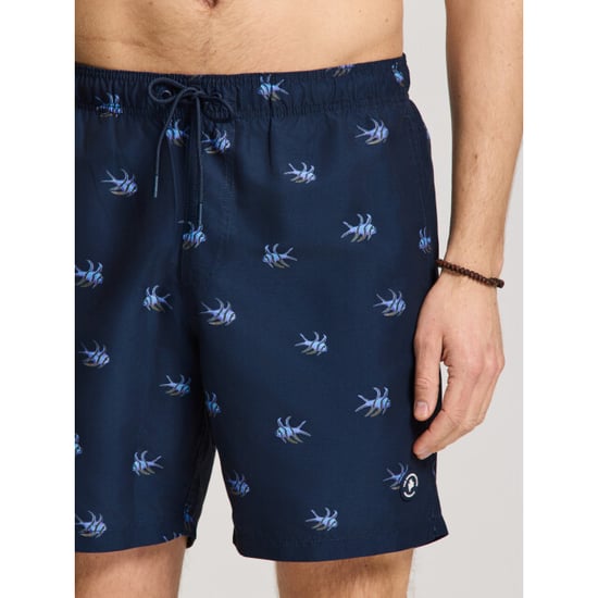 Shiwi Heren zwemshort mike 7" vis print donkerblauw - Image 4