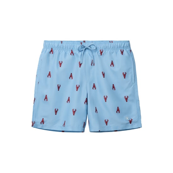 Shiwi Heren zwemshort mike 7" kreeft print blauw/rood - Image 1