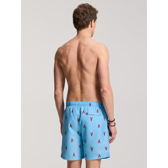 Shiwi Heren zwemshort mike 7" kreeft print blauw/rood - Image 4