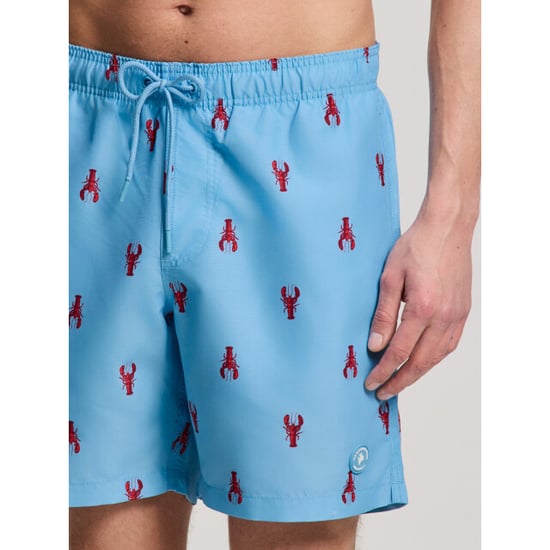 Shiwi Heren zwemshort mike 7" kreeft print blauw/rood - Image 5