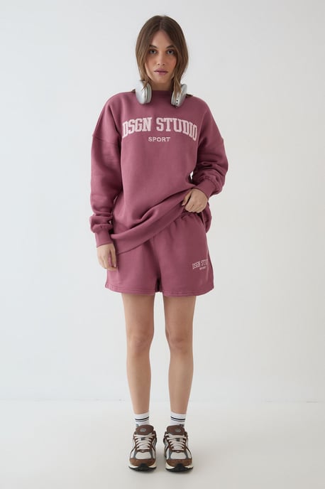 DSGN Studio Applique Sweat Short - Image 5