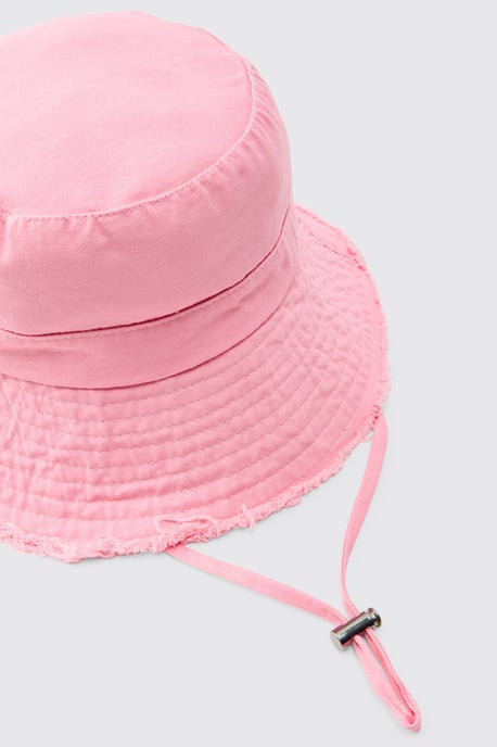 Bucket Hat With Drawstring - Image 4