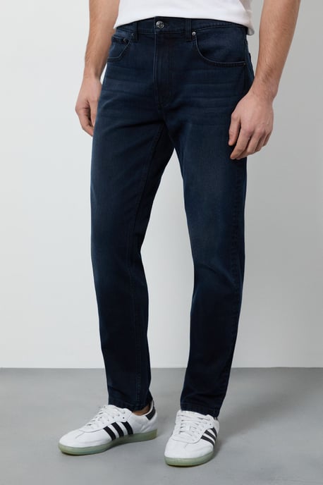 Blue Black Mid Wash Stretch Slim Fit Jean - Image 1