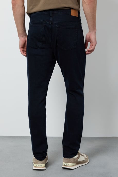 Blue Black Rinse Wash Stretch Slim Fit Jean - Image 3