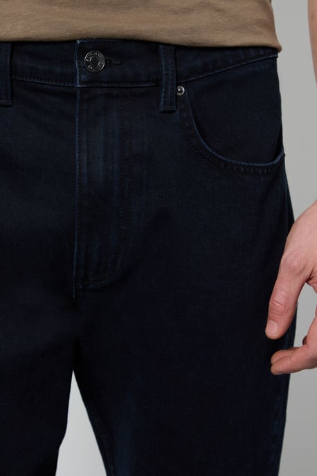 Blue Black Rinse Wash Stretch Slim Fit Jean - Image 4